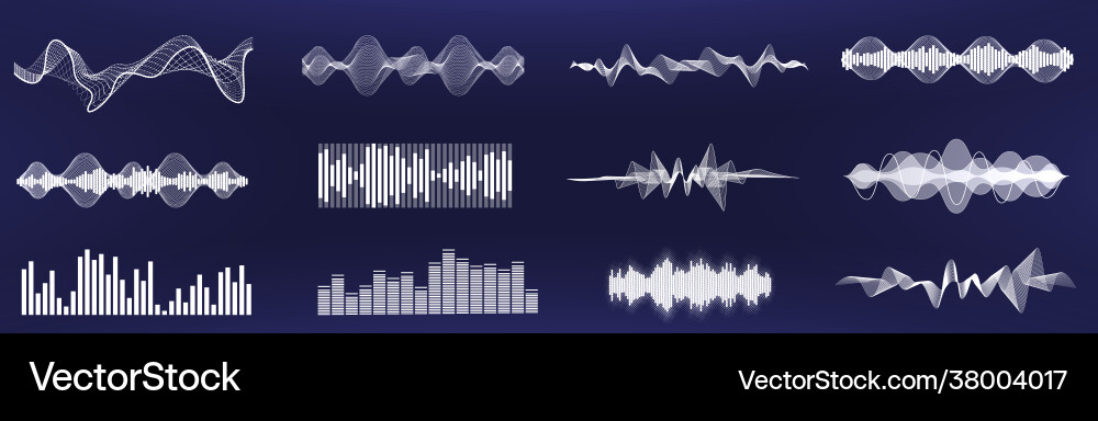 Custom Sound Wave Frequency Patterns vector image