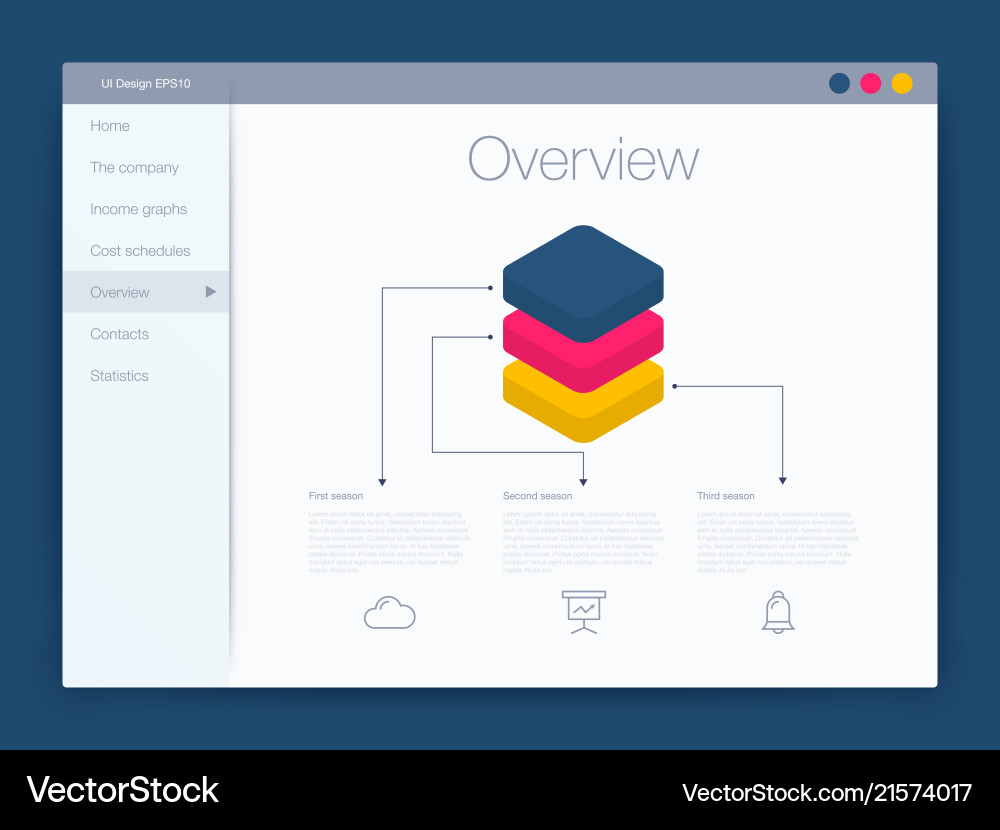 Dashboard infographic template with modern ui Dashboard infographic template with modern ui vector image