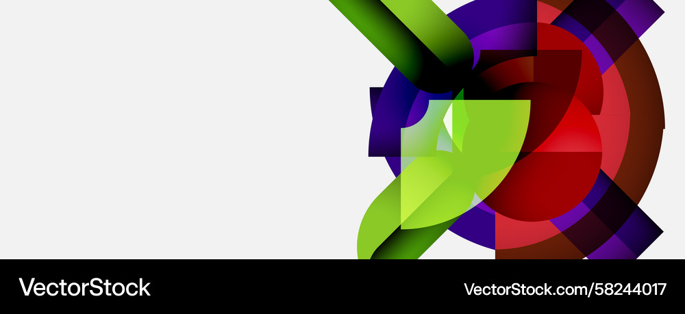 Dynamic Overlapping Arcs - Abstract Art Vector Image