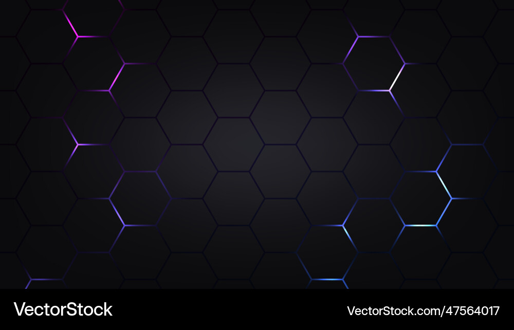 Electric Hexagonal Tech Background vector image