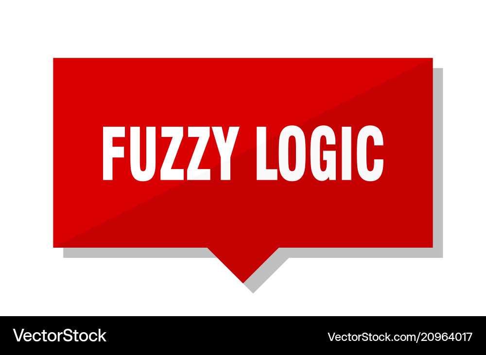 Fuzzy logic red tag vector image