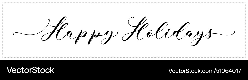 Happy Holidays Lettering Royalty Free Vector Image