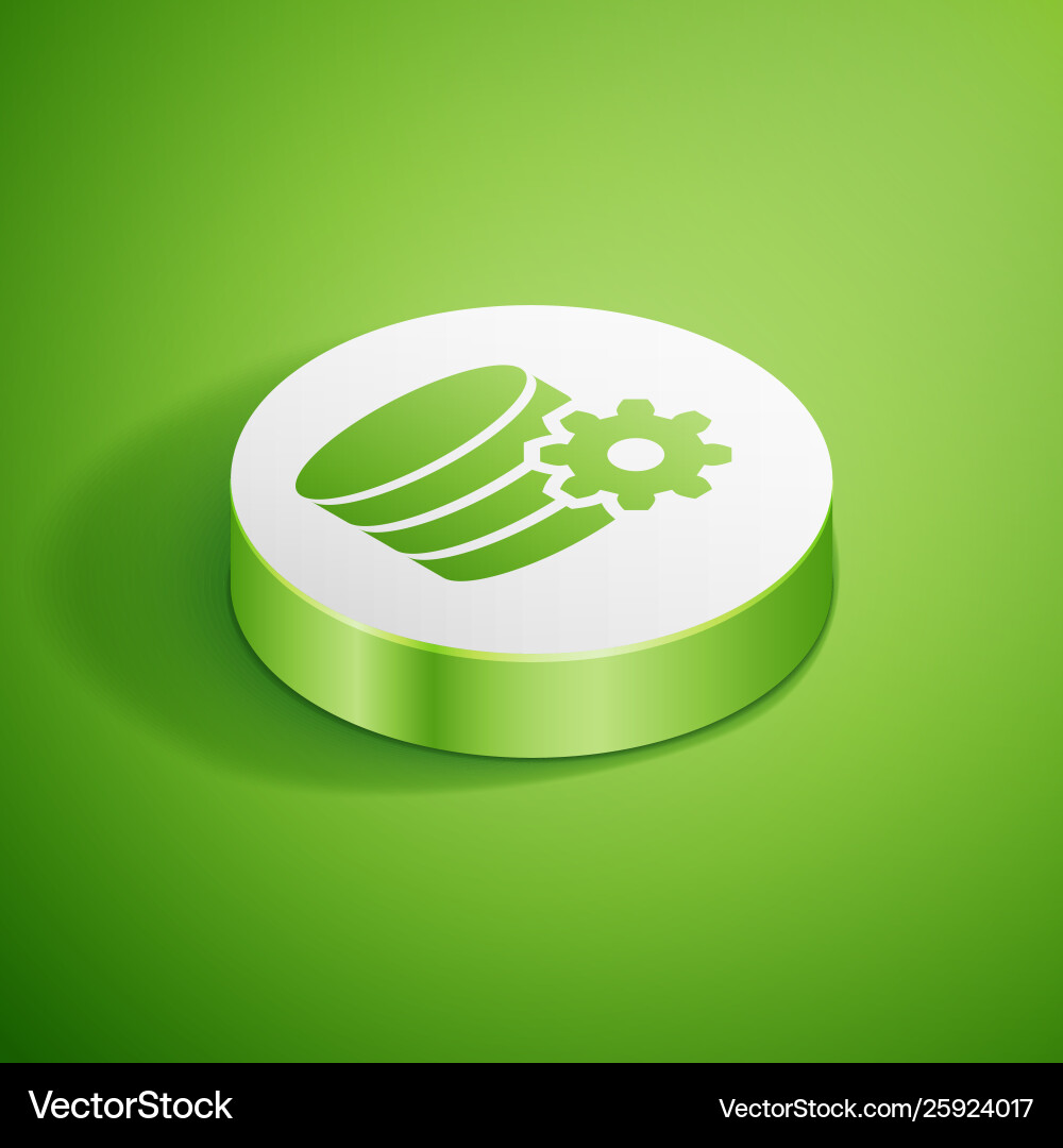 Isometric setting database server icon isolated Isometric setting database server icon isolated vector image