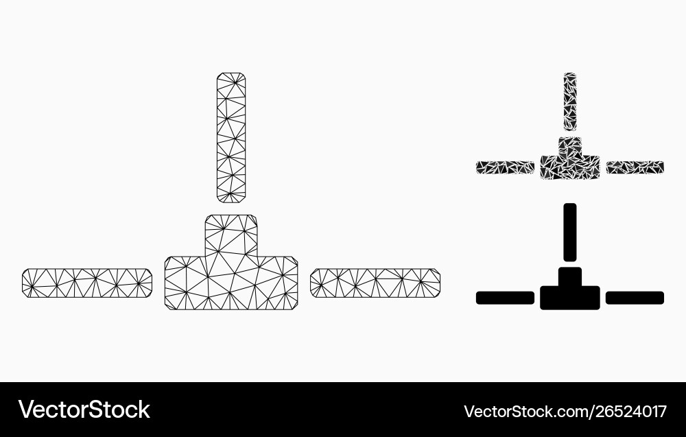 Network wire connection mesh frame vector image