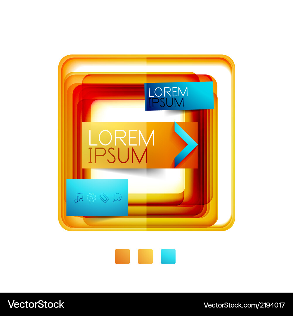 Square web design boxes Vector Image