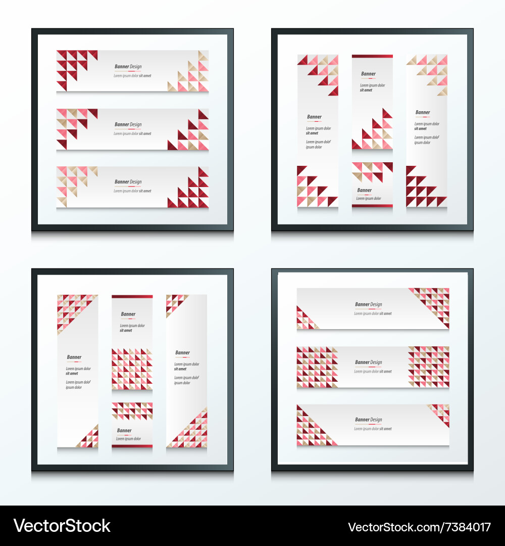 Triangle pattern banner Vector Image