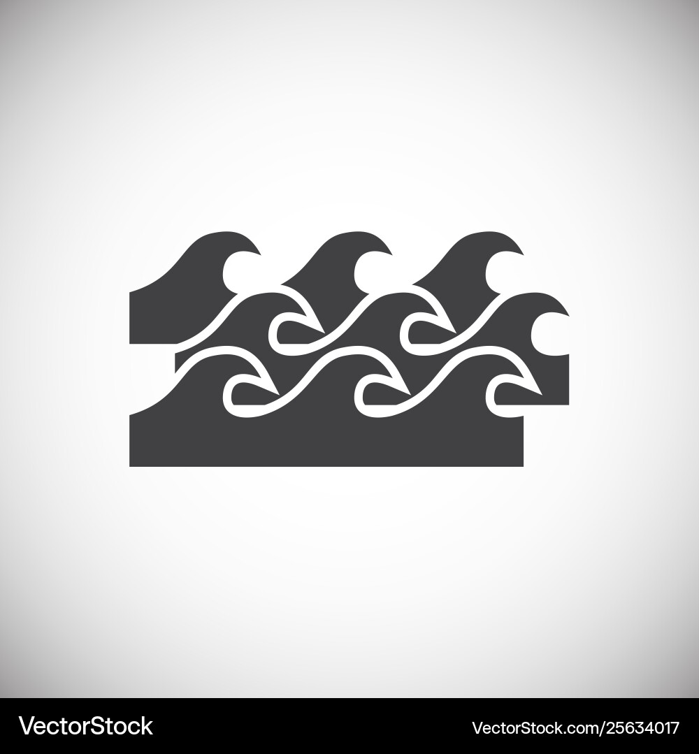 Wave icon on background for graphic and web design vector image