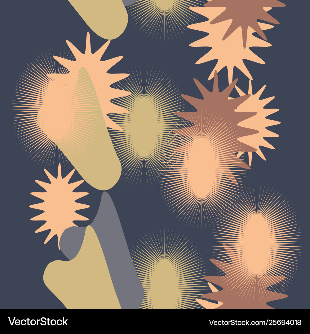 Abstract seamless pattern with various shapes vector image
