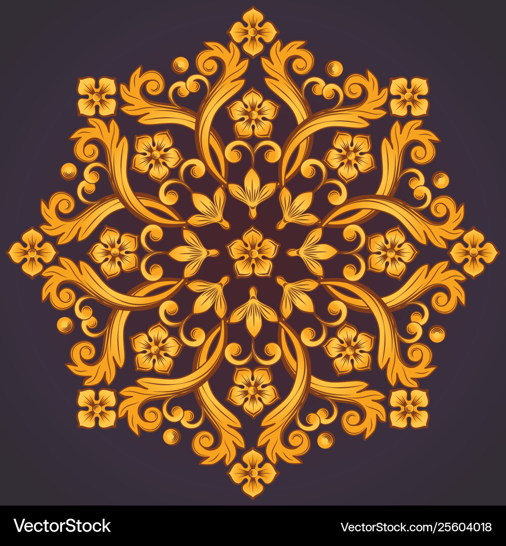 Beautiful round ornamental element for design Beautiful round ornamental element for design vector image