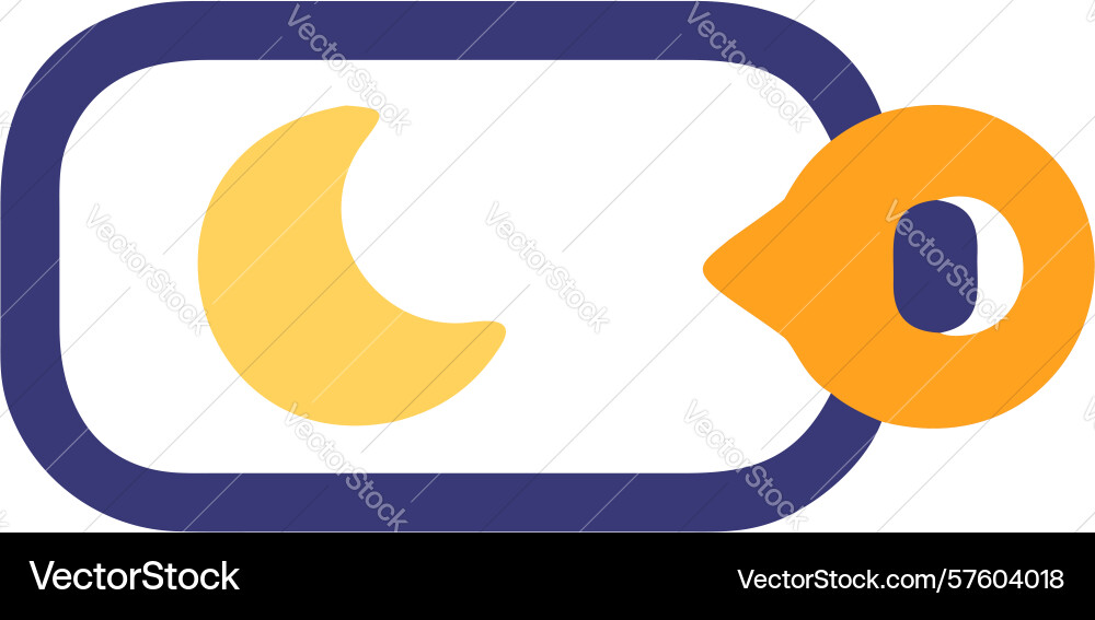 Dark mode light toggle switch ui icon design vector image