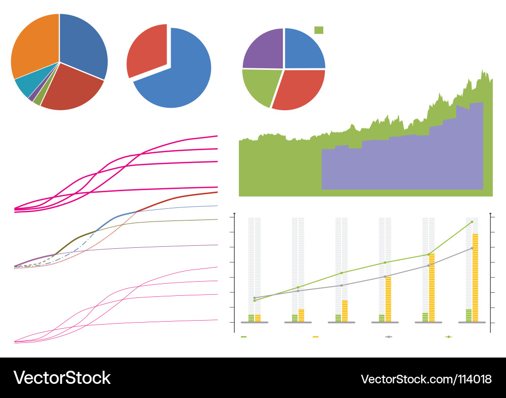 Dynamic Data Visualization Chart vector image