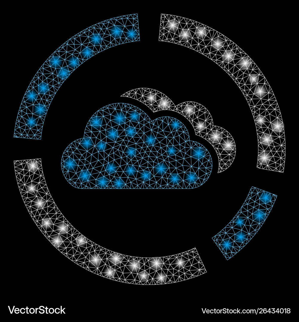 Flare mesh wire frame cloud diagrams with Flare mesh wire frame cloud diagrams with vector image