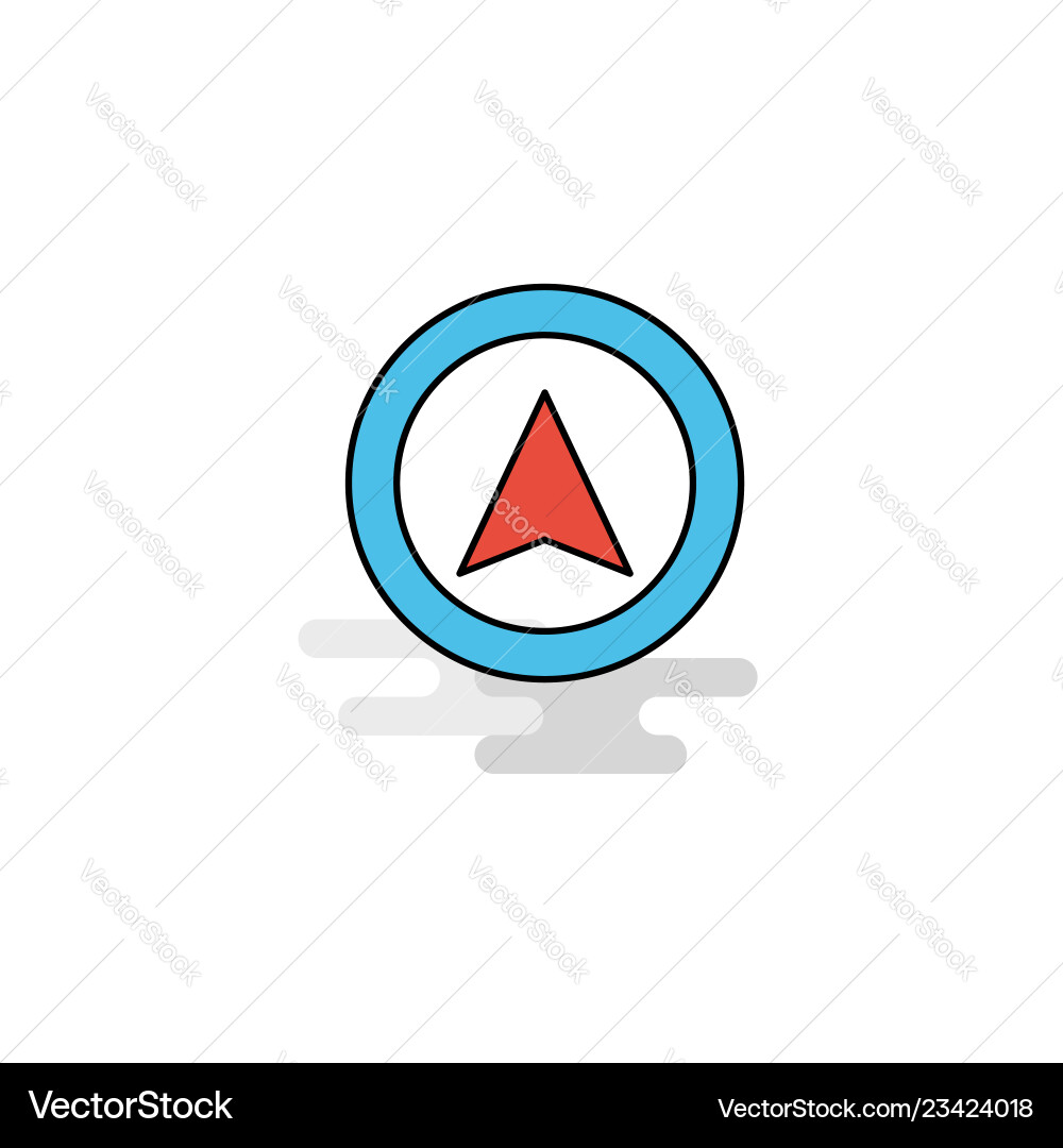 Flat map pointer icon Vector Image