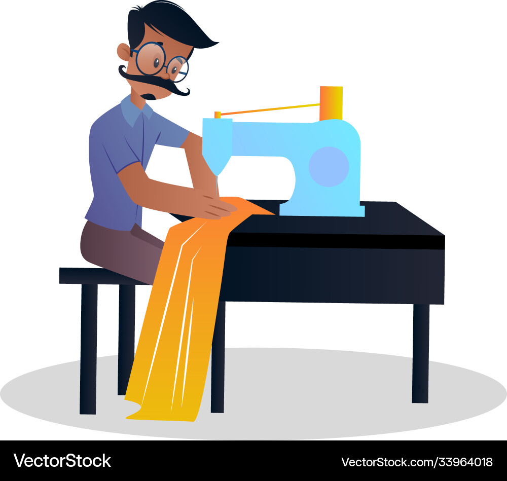 Indian tailor vector image