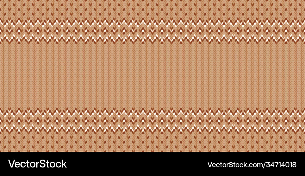 Knitwear template with empty place for text wide Vector Image