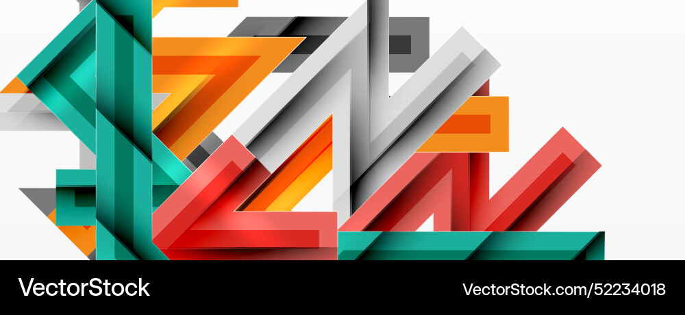 Line zig zag dynamic geometric abstract background Vector Image