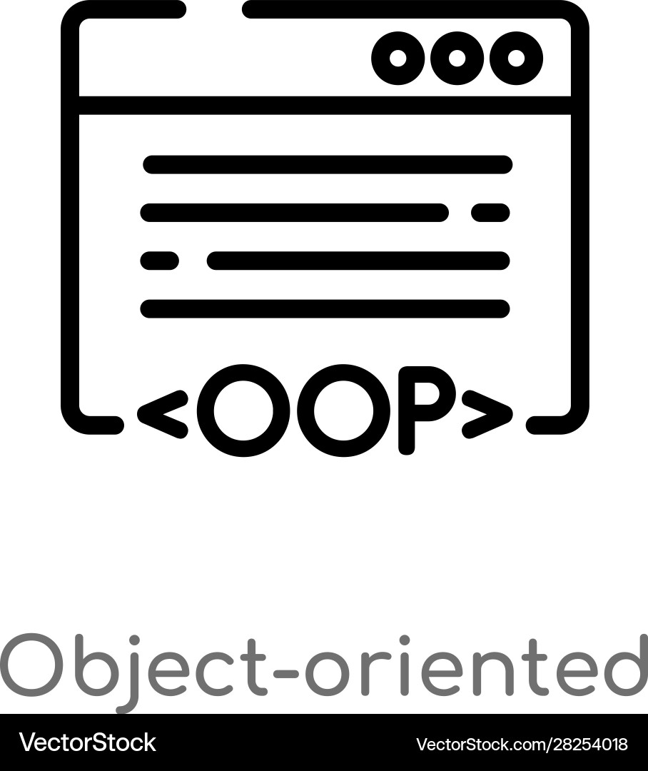 Outline object-oriented programming icon isolated Outline object-oriented programming icon isolated Vector Image