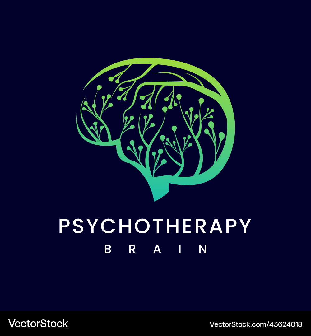 Psychologie menschliche Gehirnorgane mit modernen Blumen Psychologie menschliche Gehirnorgane mit modernen Blumen vektorbild