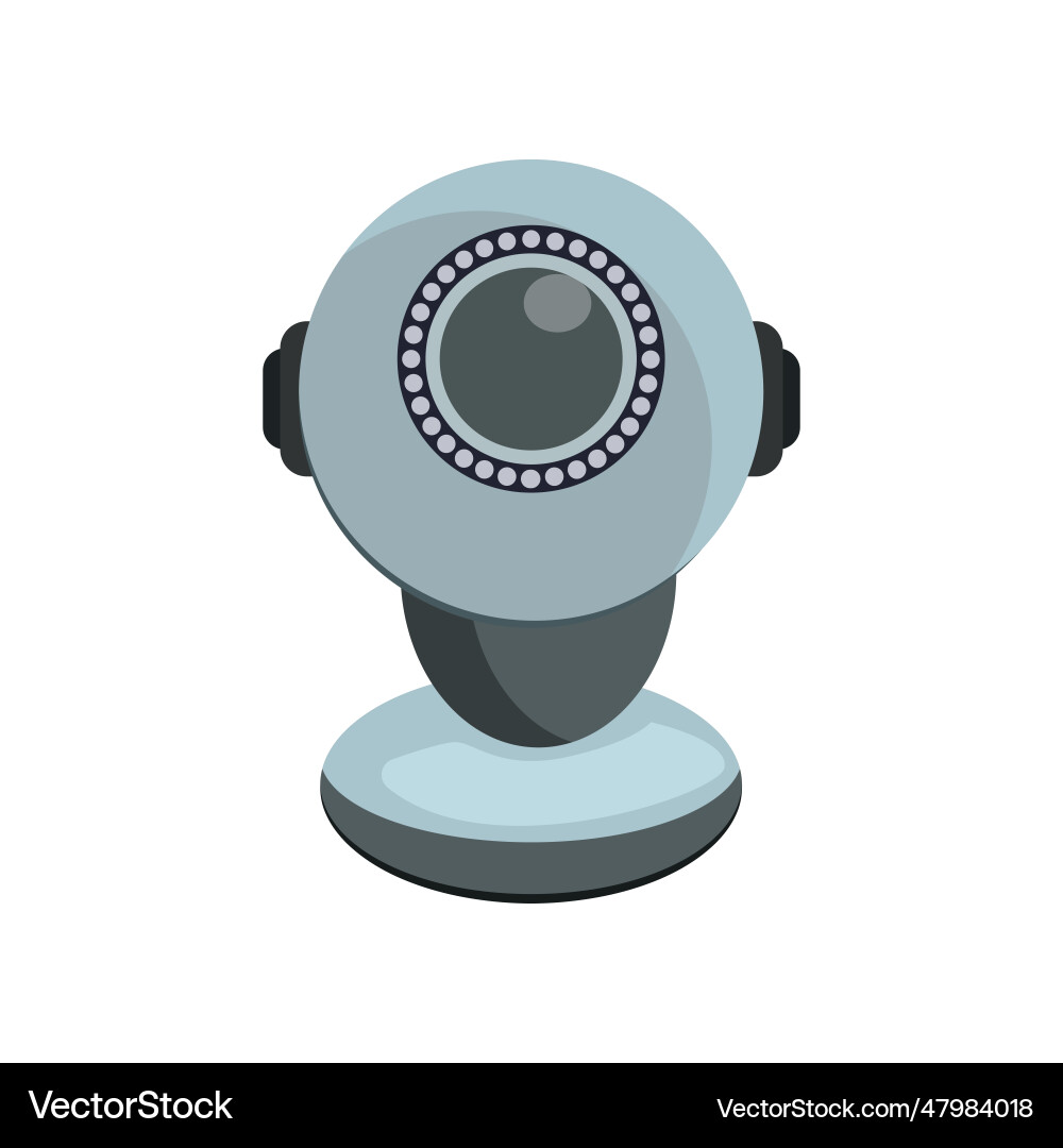 Round web camera on stand Round web camera on stand vector image