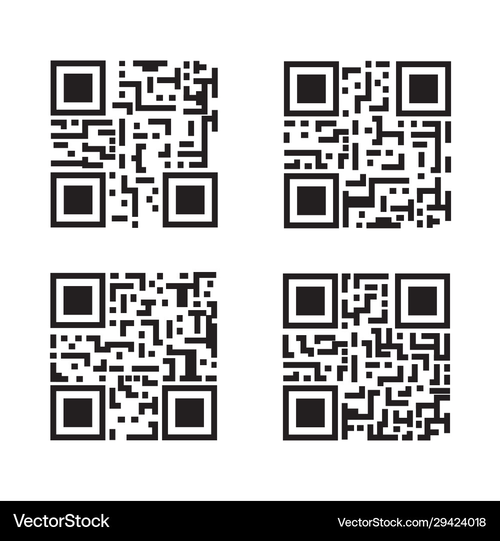 Set qr code technology vector image