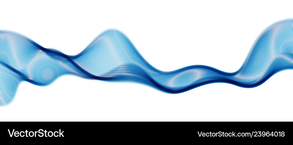 Sound wave particles flow effect in motion Sound wave particles flow effect in motion vector image