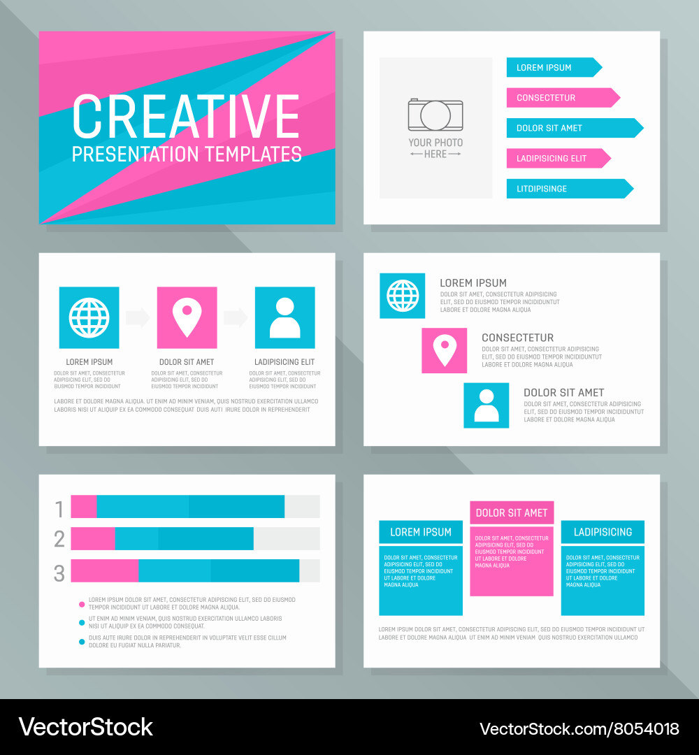 Template for presentation slides vector image