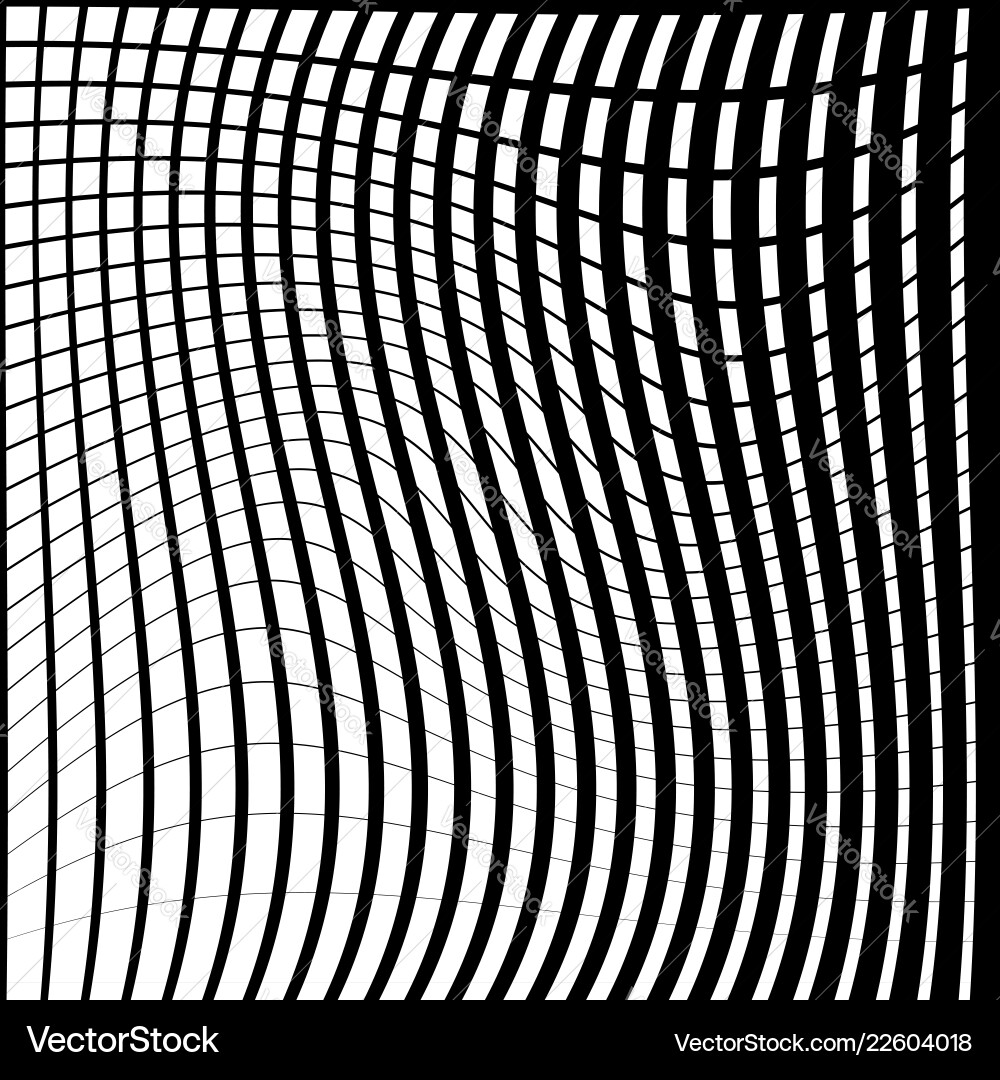 Warped distorted lines abstract monochrome Warped distorted lines abstract monochrome vector image