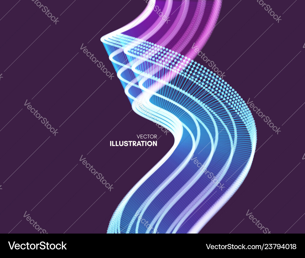 Wavy background with motion effect 3d technology Wavy background with motion effect 3d technology vector image