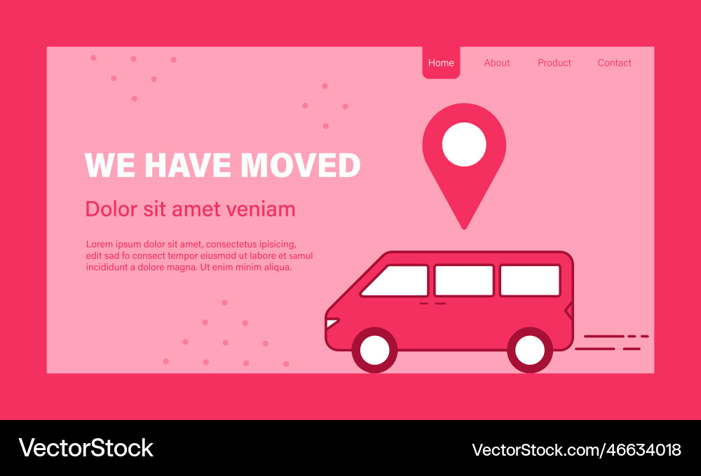 We are moving from one address to another We are moving from one address to another Vector Image