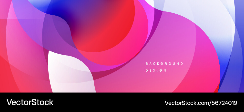 Abstract fluid shapes overlap creating vibrant Abstract fluid shapes overlap creating vibrant Vector Image