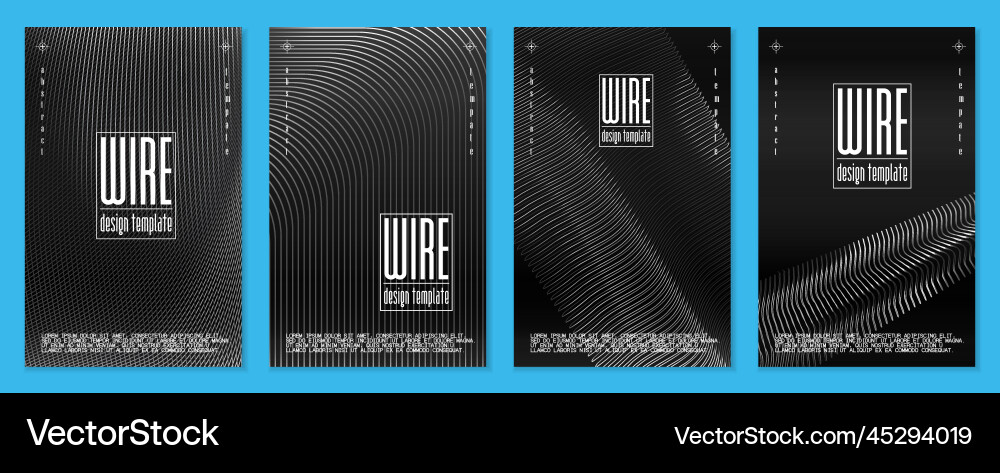 Abstract metallic set lines design template Abstract metallic set lines design template vector image