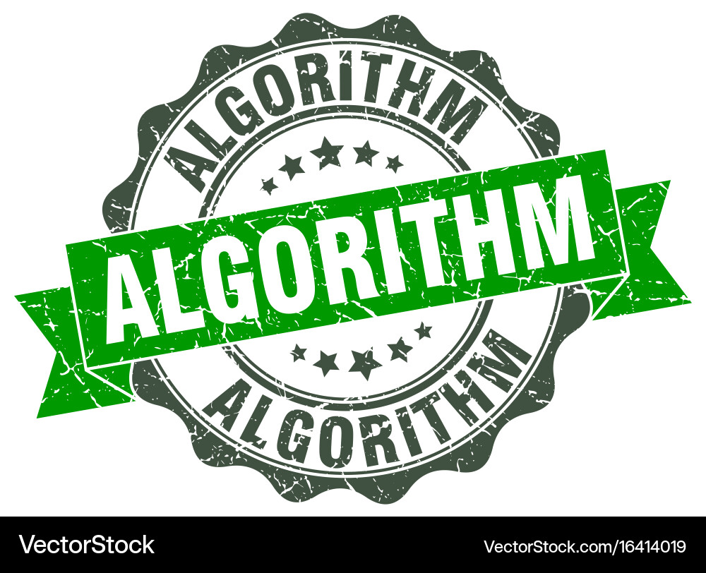 Algorithm stamp sign seal vector image