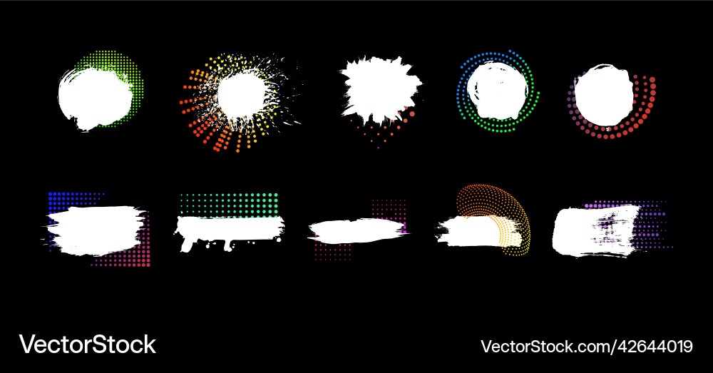 Art design paint splash or ink spots and neon Art design paint splash or ink spots and neon vector image
