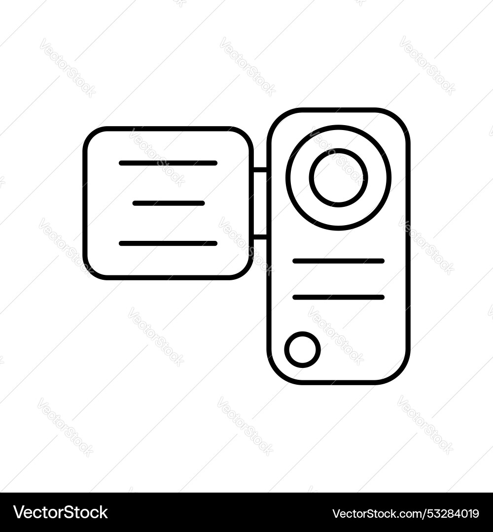 Camera icon outline style design isolated Camera icon outline style design isolated vector image