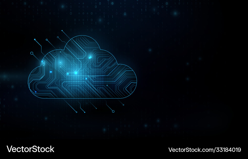 Cloud Computing & Data Storage vector image