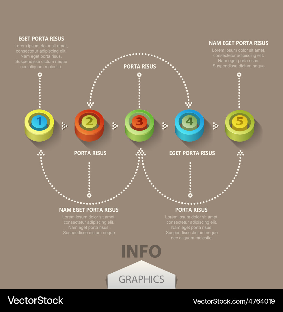 Colored numbers elements for design and business vector image