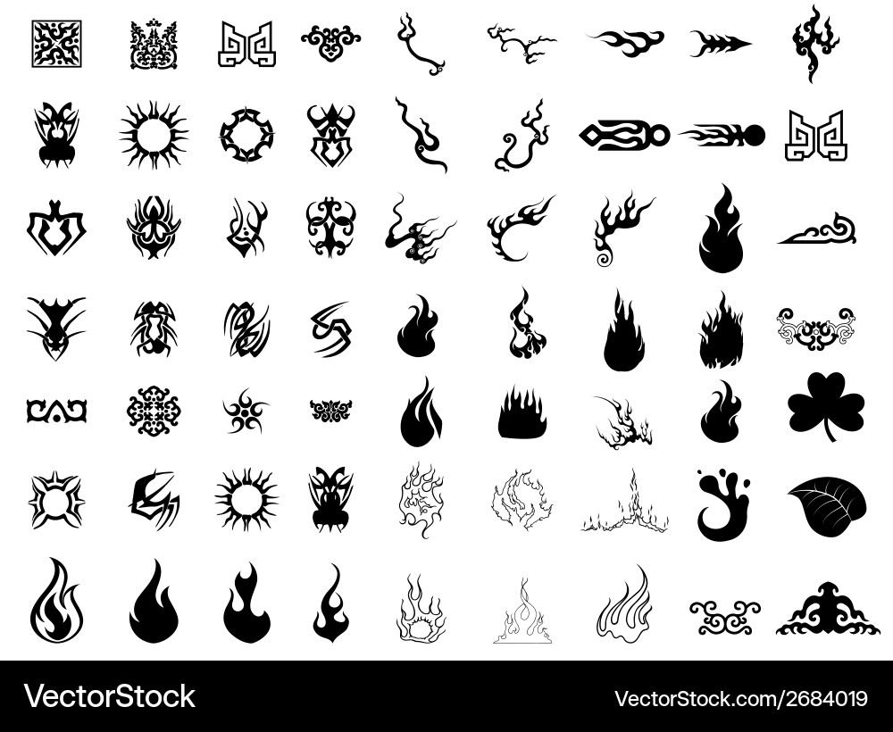 Design elements set vector image