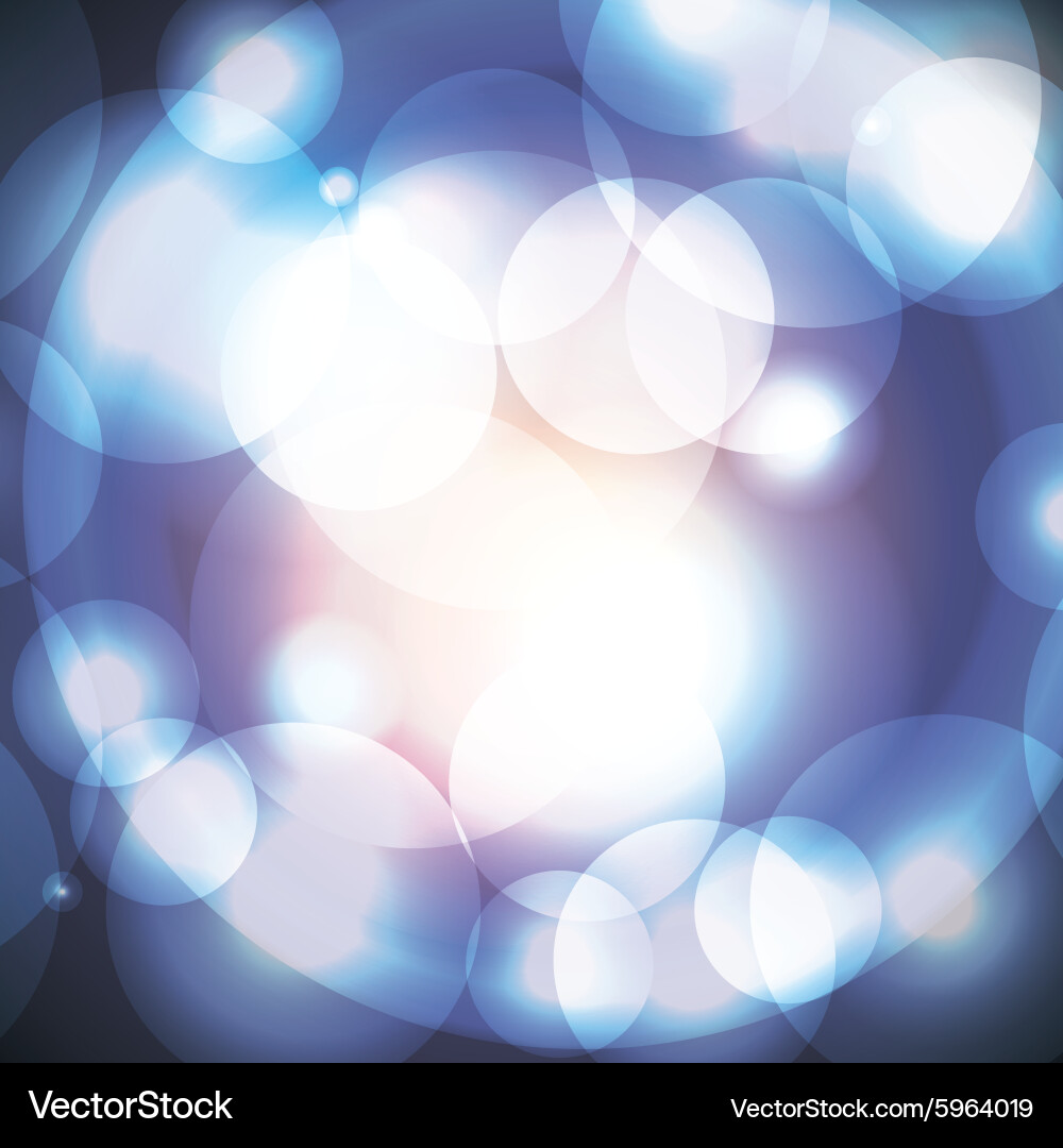 Dynamic Blue Circles Bokeh Background vector image