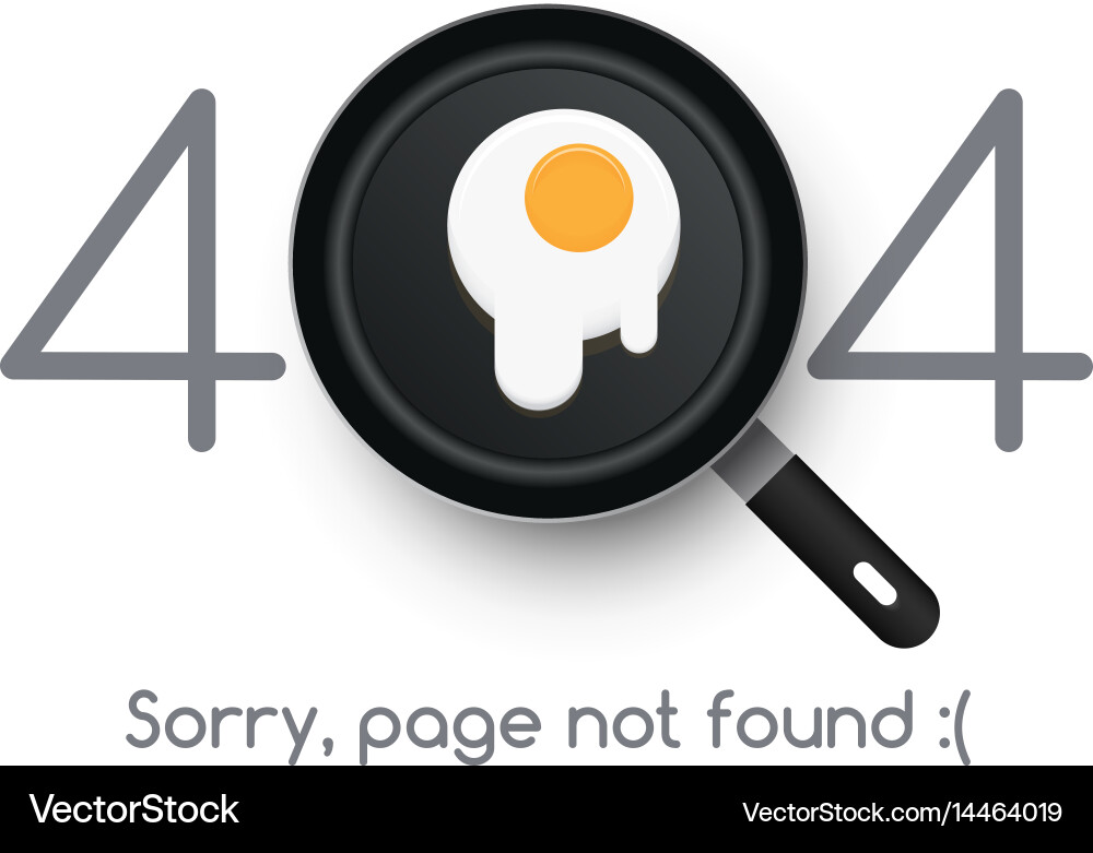 Error 404 page not found Vector Image