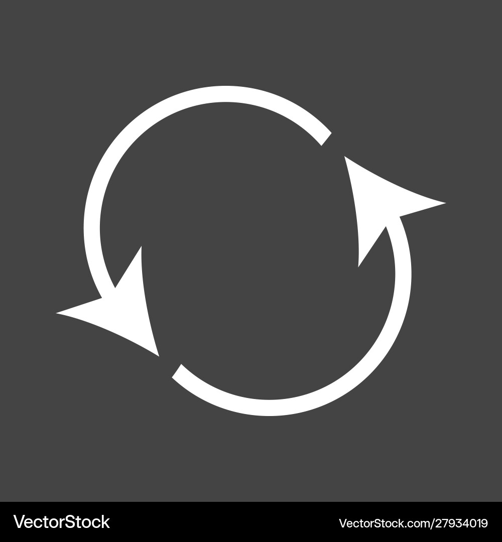 Icon circulating reset button reload Icon circulating reset button reload vector image