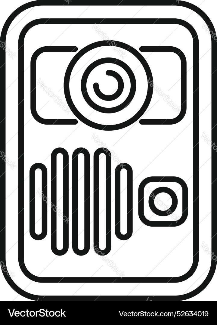 Intercom system providing security Intercom system providing security vector image