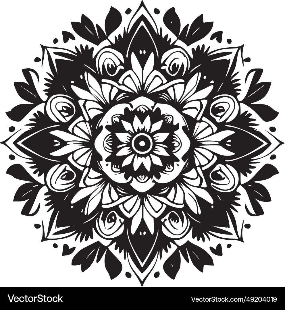Mandala - schwarz und weiß Mandala - schwarz und weiß vektorbild