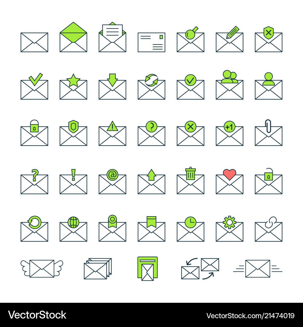 Message icons Vector Image