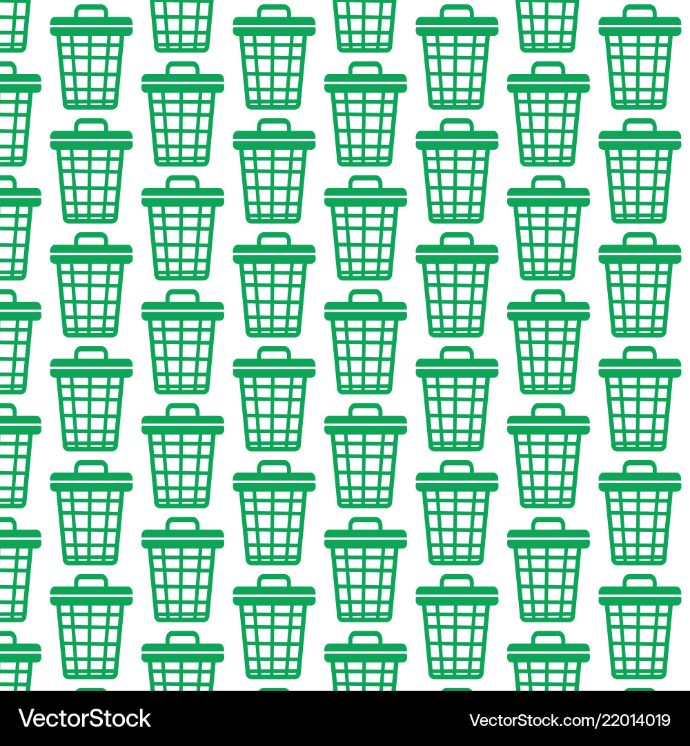 Pattern background trash bin icon Vector Image