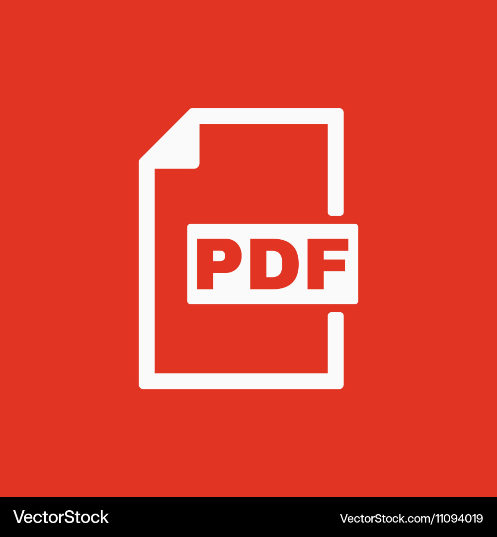 PDF Icon - File Format Symbol Vector Image