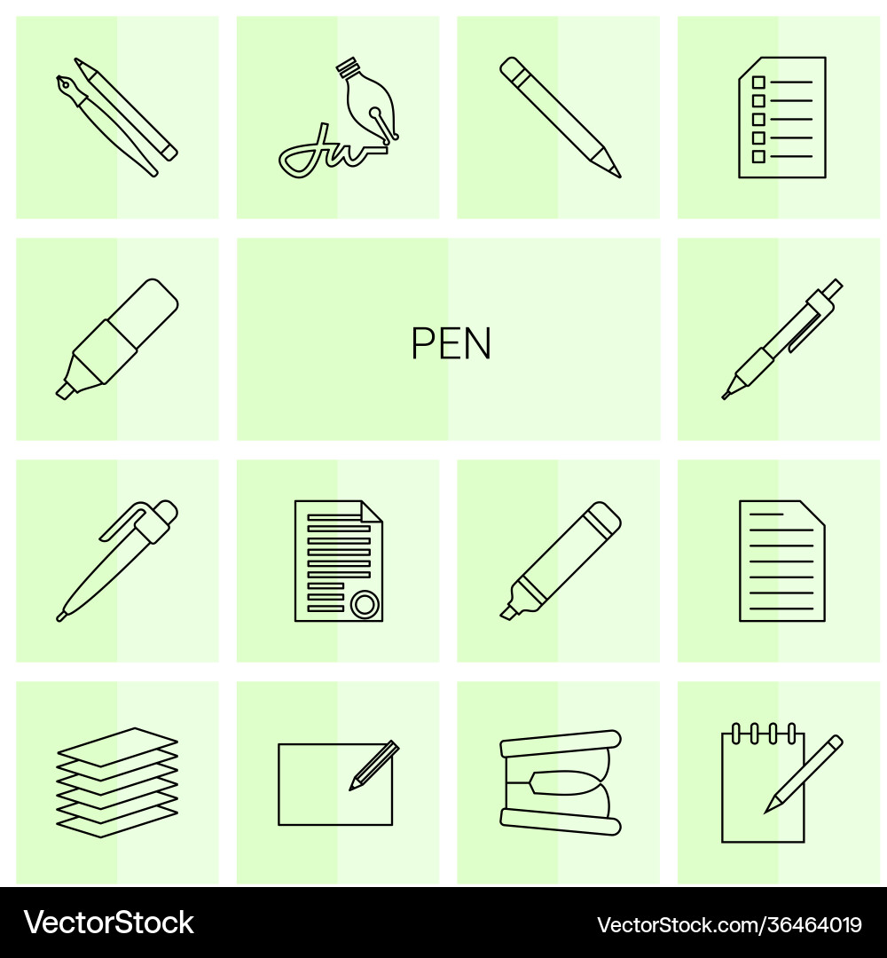 Pen icons Vector Image