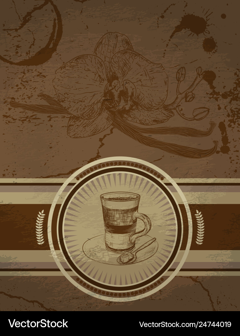 Retro Vintage Kaffee Hintergrund Retro Vintage Kaffee Hintergrund vektorbild