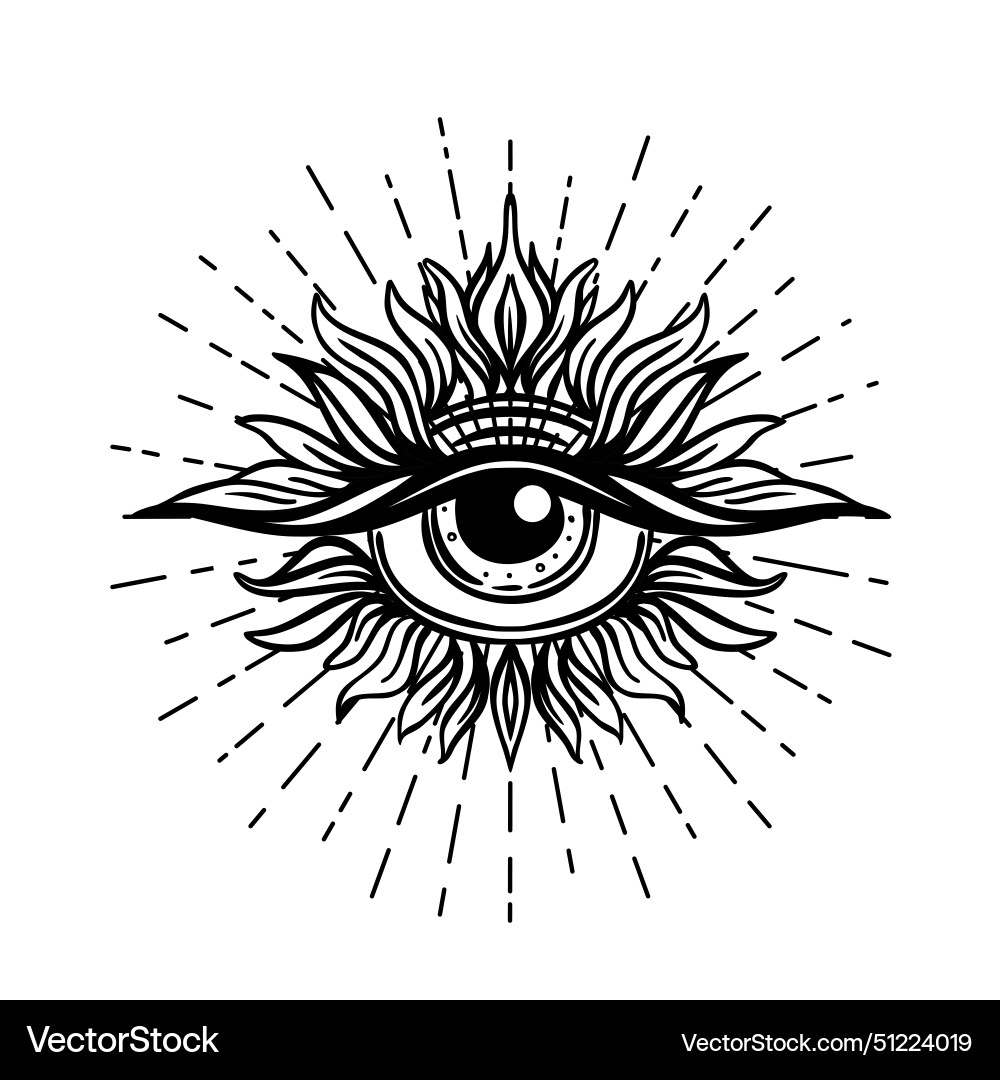 Schwarzarbeit Tattoo Flash Auge der Vorsehung masonic Schwarzarbeit Tattoo Flash Auge der Vorsehung masonic vektorbild