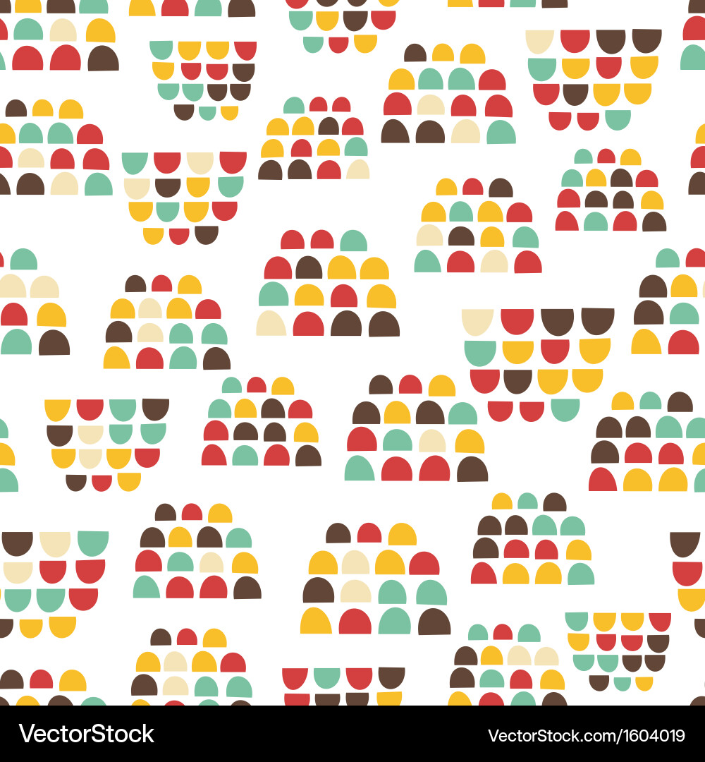 Seamless abstract texture with funny elements vector image
