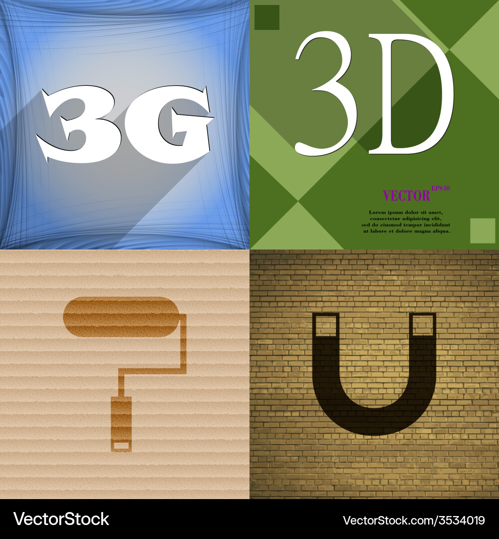 Set of abstract backgrounds with different web vector image